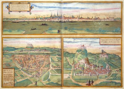 ゲオルグブラウン（1541-1622）とフランスホーゲンブルグ（1535-90）によるCivitates Orbis Terrarumのメッツ、ヴュルツブルク、シッテンセン、1572年頃 作： Joris after Hoefnagel