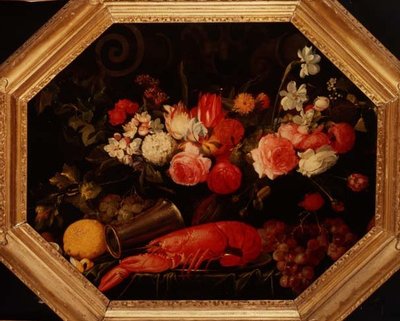 ロブスターのある静物画 作： Joris van Son