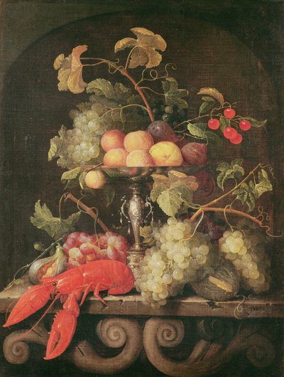 ロブスターのある静物 作： Joris van Son