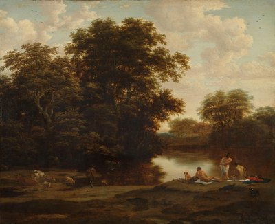 水浴のある風景 作： Joris van der Haagen