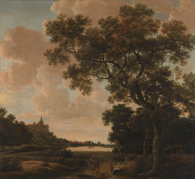 Schwanenburg のある風景、クレーヴェス 作： Joris van der Haagen