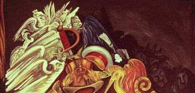 アメリカ文明の叙事詩の装飾パネル 作： José Clemente Orozco