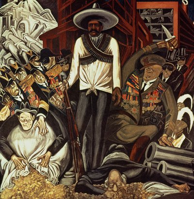 アメリカ文明の叙事詩よりヒスパニック系アメリカ人 作： José Clemente Orozco