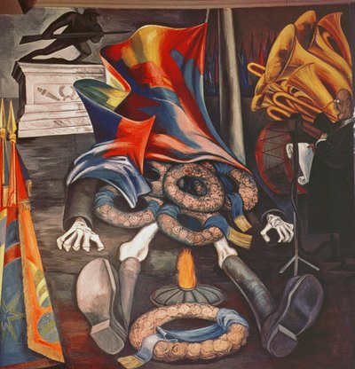 現代の人間の犠牲 作： José Clemente Orozco
