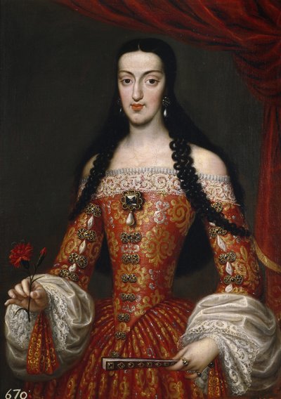 オルレアンのマリールイーズ1662-1689、スペインの女王、1679年頃 作： José García Hidalgo