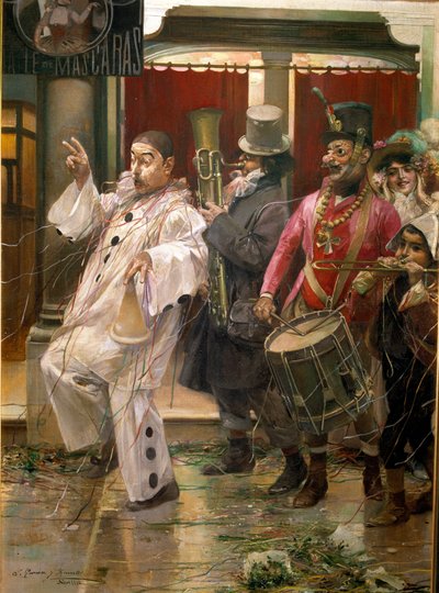 セビリアのカーニバル、19世紀（油彩画） 作： José García Ramos