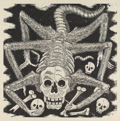 カラベラウエルティスタ、1914年頃、1930年に印刷（彫刻を施したフォトレリーフエッチング） 作： José Guadalupe Posada
