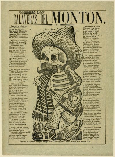 大衆のカラベラ、No. 作： José Guadalupe Posada