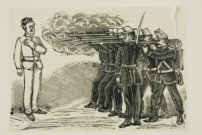 銃殺隊による処刑 作： José Guadalupe Posada