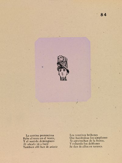 気取ったコケット 作： José Guadalupe Posada