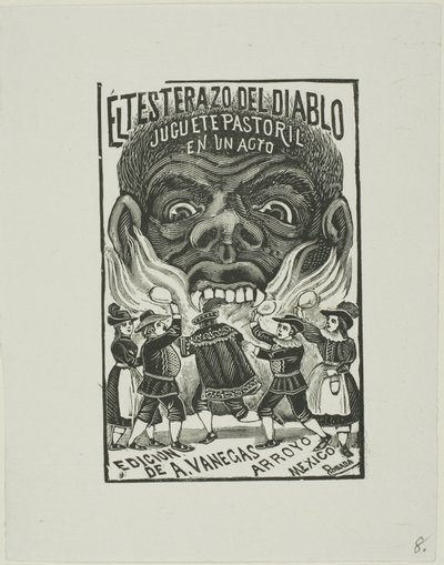 頭で悪魔のお尻 作： José Guadalupe Posada