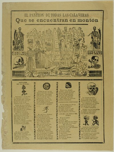 山にあるすべてのカラベラの霊廟 作： José Guadalupe Posada