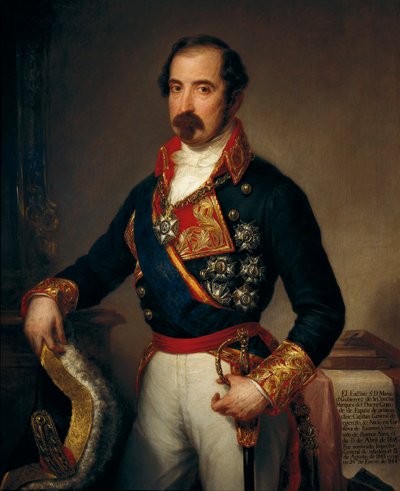 ドゥエロ侯爵マヌエル・グティエレス・デ・ラ・コンチャ・イ・イリゴイェン（1808-1874）の肖像 作： José Gutiérrez de la Vega