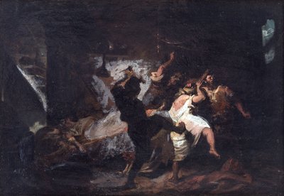 Scene extraite de Don Quichotte de Cervantes - Scene from Don Quijote de la Mancha by M. de Cervantes, by Jimenez Aranda, Jose (1837-1903).油彩・キャンバス 作： José Jiménez Aranda