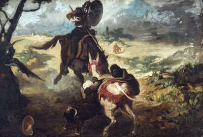 Scene extraite de Don Quichotte de Cervantes - Scene from Don Quijote de la Mancha by M. de Cervantes, by Jimenez Aranda, Jose (1837-1903).油彩・キャンバス 作： José Jiménez Aranda