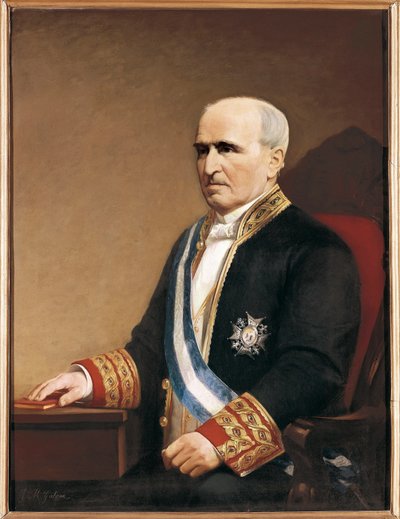 政治家フランシスコ・サンタクルスの肖像 作： José María Galván y Candela