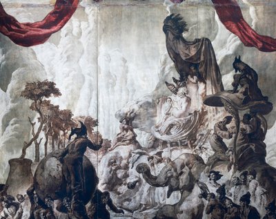 パリのホテル・ワンデルの宴会場の装飾（フレスコ画）、20世紀 作： José María Sert