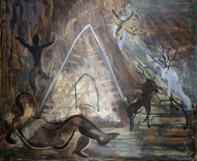 フィギュアと鹿 作： 