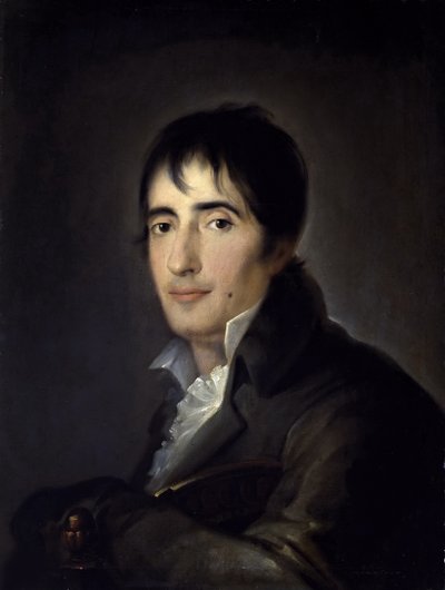 詩人マヌエルホセクインタナ1772-1857、1806年の肖像。 作： José Ribelles y Helip