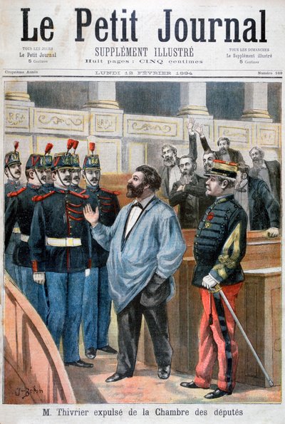 クリストフティヴリエ、1894年パリ下院議員から追放 作： Jose Belon