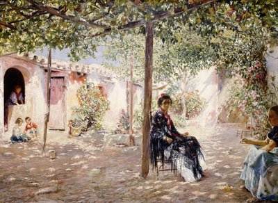 まだらのコートヤードの女性 作： Jose Gallegos Arnosa