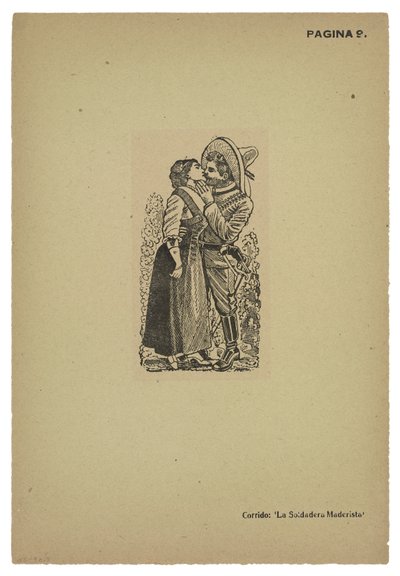 マデリスタと彼の最愛のキスの別れ 作： José Guadalupe Posada