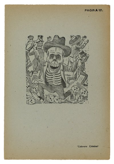 刑事頭蓋骨 作： José Guadalupe Posada