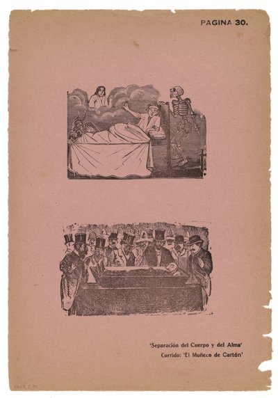 肉体と魂の分離（彫刻） 作： José Guadalupe Posada