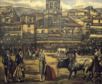 グティエレス・ソラナ、ホセ（1886-1945）。ロンダの闘牛（Capea en Ronda） 作： Jose Gutierrez Solana