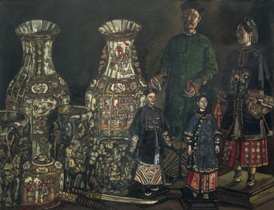 グティエレス・ソラナ、ホセ（1886-1945）。中国と壷。1927.表現主義。キャンバスに油彩。個人蔵 作： Jose Gutierrez Solana
