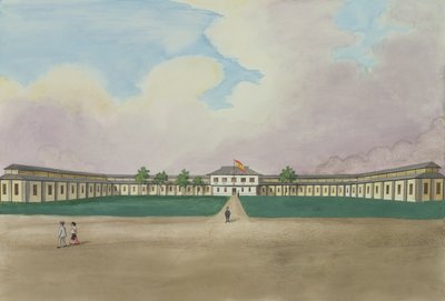 メイシックの新しい葉巻工場、「マニラ周辺の景色のフレバスアルバム」、c.1845 作： Jose Honorato Lozano