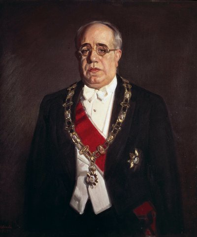 マヌエル・アザナ（1880-1940）の肖像、スペインの政治家 作： ホセ・マリア・ロペス・メスキータ