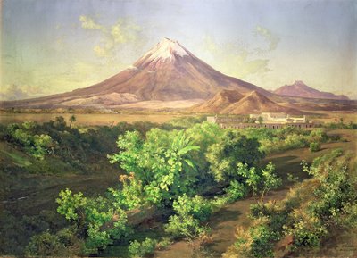 メキシコの田舎にある小さな火山 作： José María Velasco