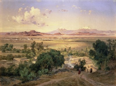 タクバヤの低尾根から見たメキシコの谷 作： José María Velasco