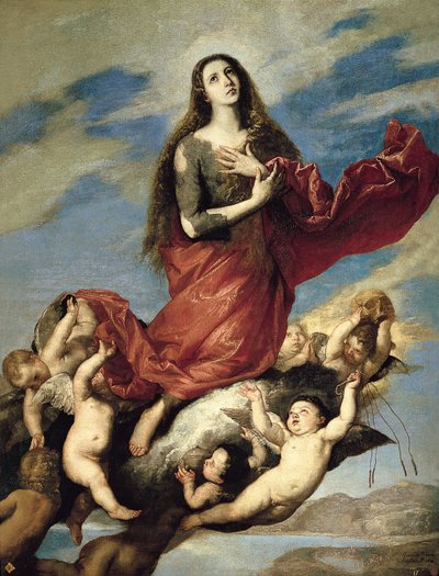 メアリーマグダレンが天国に 作： Jose de Ribera