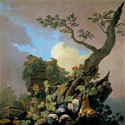 狩猟鳥とウサギ 作： José del Castillo