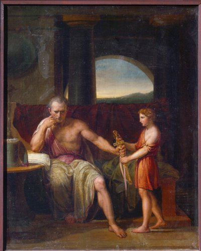 Uticensis の Marcus Porcius Cato、JC の前に 95-46) (Uticensis の Cato) 作： Josef Abel