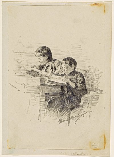 読書少年 作： Josef Albrechtskirchinger