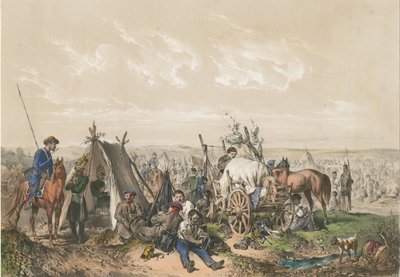 1849 年頃のハンガリーでの独立戦争の場面。 1849年 作： Josef Anton Strassgschwandtner