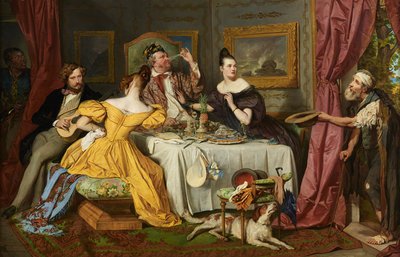 金持ちの食いしん坊 作： Josef Danhauser