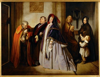 未亡人のペニー（キャンバスペインティング） 作： Josef Danhauser