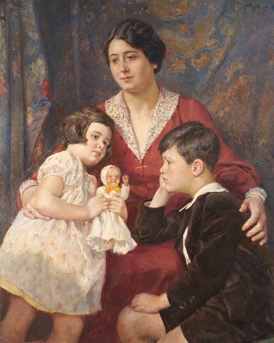 ハーシュ夫人と子供たち 作： Josef Engelhart