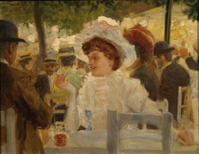 Praterszene aus Wien (Dame mit Hut) von Josef Engelhart