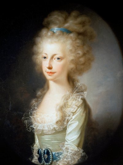 オーストリア大公マリア・クレメンティーナの肖像、1777～1801年、1796年。 作： Josef Hickel