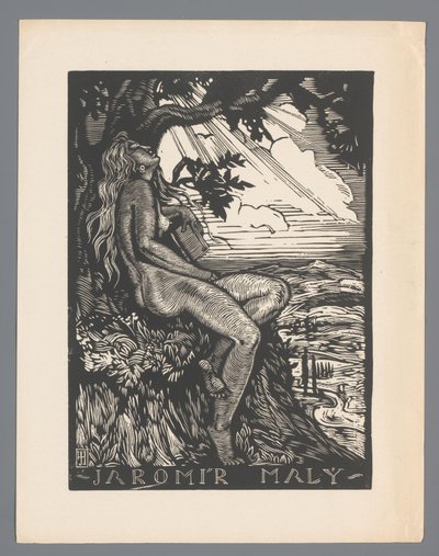 Ex libris van Jaromír Malý 作： Josef Hodek