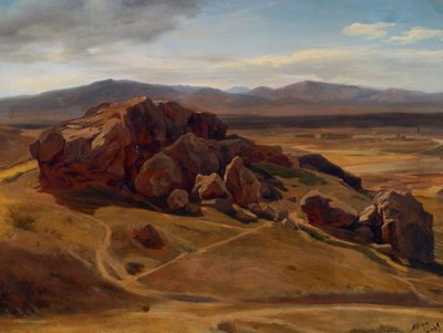 アテネ近くの山の風景 (「アレオパグ」) 作： Josef Hoffmann