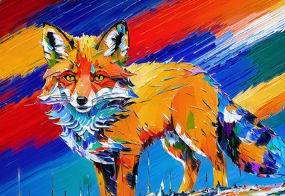 動物 キツネ_1 作： Josef Johann Michel