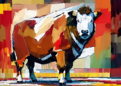動物：ヘレフォード・ビーフ1 作： Josef Johann Michel