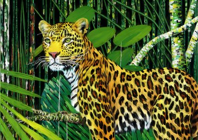 動物たちヒョウ 1 作： Josef Johann Michel