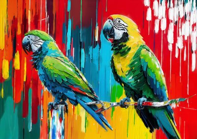 動物 オウム_1 作： Josef Johann Michel